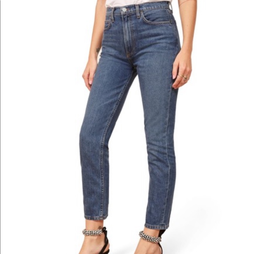 REFORMATION Julia High Rise Straight ankle jean